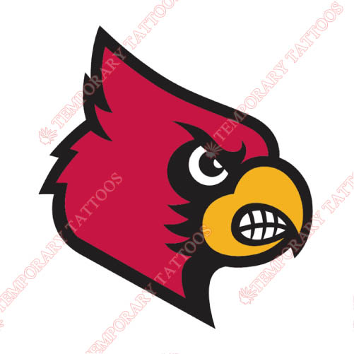 Louisville Cardinals Customize Temporary Tattoos Stickers NO.4873